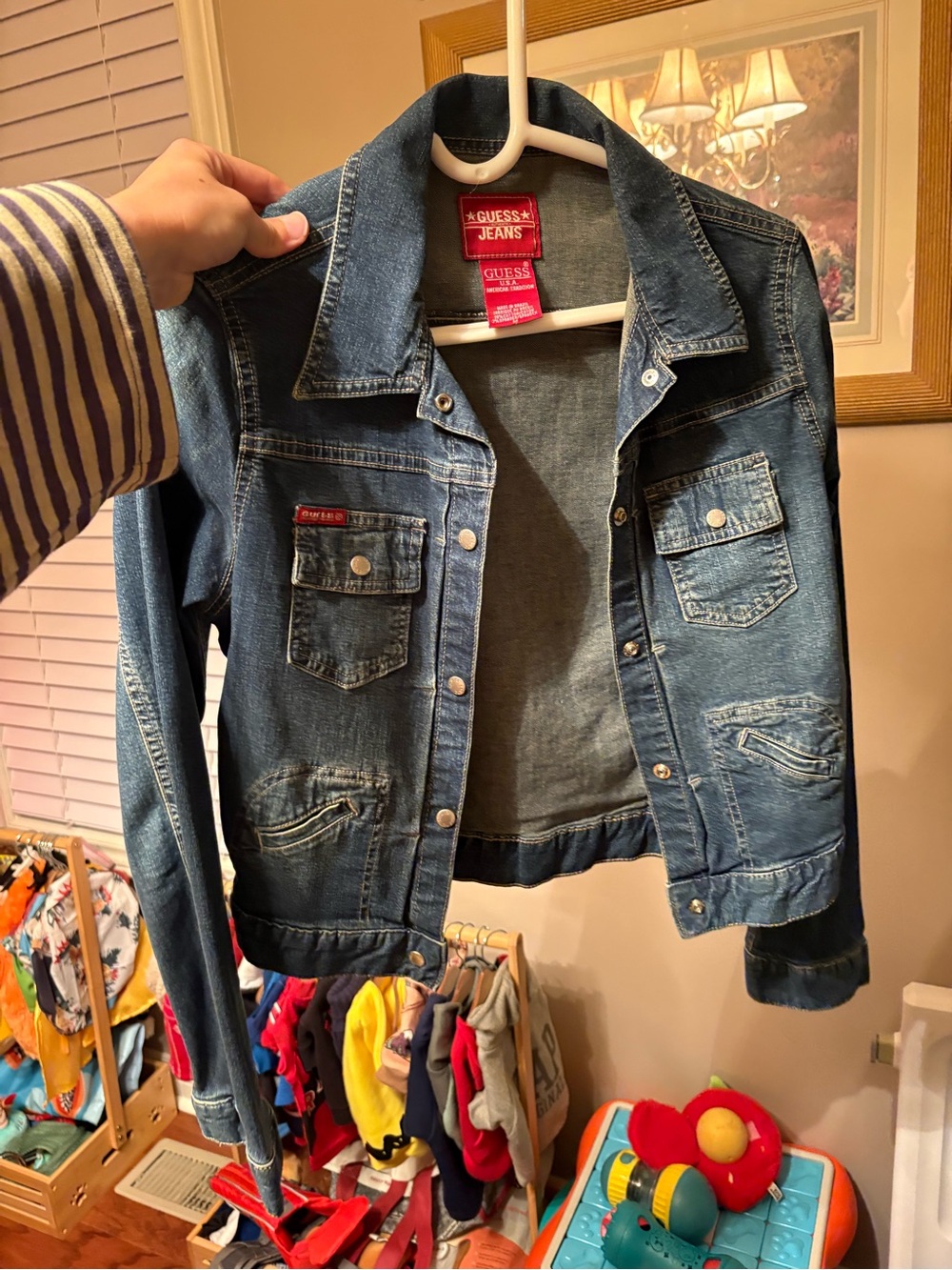 GUESS Denim Jacket in Medium Blue Wash